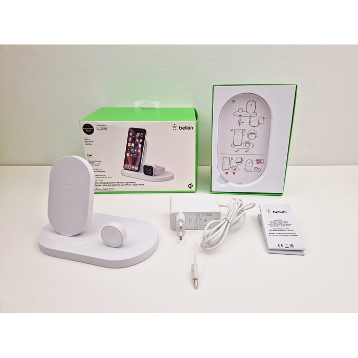 Alimentatore Belkin 2 in 1 Wireless per Apple Watch e iPhone Alimentatore Belkin 2 in 1 Wireless per Apple Watch e iPhone