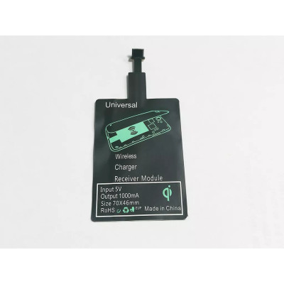 Adattatore Wireless Qi Caricabatterie Ricevitore per Smartphone MicroUSB o Lightening - NUOVO