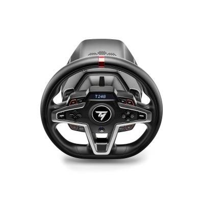 Volante e pedaliera da sim racing Thrustmaster T248 per PC e PlayStation, con display di gara.