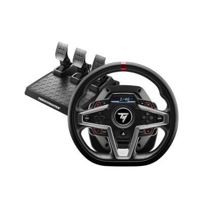 Volante e pedaliera da sim racing Thrustmaster T248 per PC e PlayStation, con display di gara.