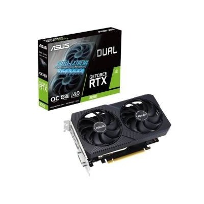 Asus GeForce Dual RTX 3050 8GB GDDR6 HDMI/DVI/DisplayPort PCi Ex 4.0 16x - DUAL-RTX3050-O8G-V2