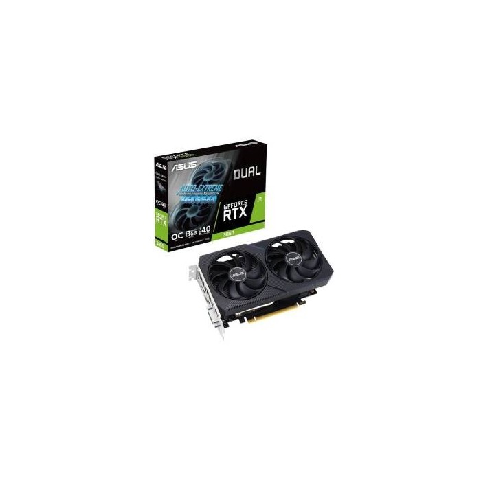 Asus GeForce Dual RTX 3050 8GB GDDR6 HDMI/DVI/DisplayPort PCi Ex 4.0 16x - DUAL-RTX3050-O8G-V2 Asus GeForce Dual RTX 3050 8GB GDDR6 HDMI/DVI/DisplayPort PCi Ex 4.0 16x - DUAL-RTX3050-O8G-V2