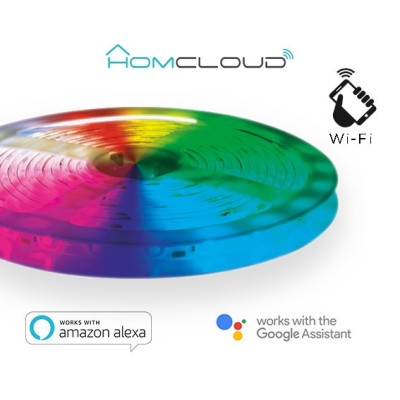 Homcloud - Striscia LED RGB + Bianco caldo wi-fi Kit dimmerabile 3m