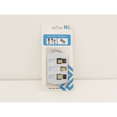 Adattatore SIM Kit 4in1 Adattatore Nano e Micro SIM + spillo e porta MicroSD
