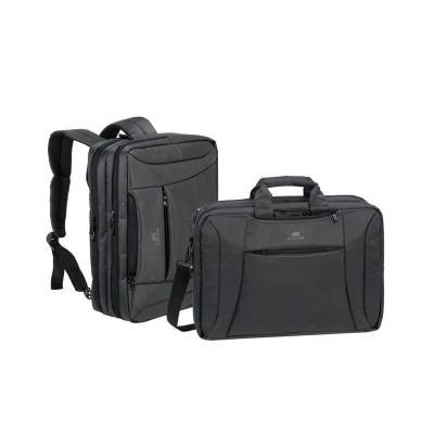 Borsa per notebook Rivacase 8290 che si trasforma in zaino, colore antracite.