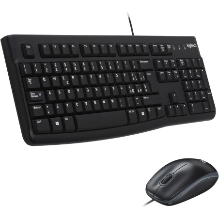 Logitech MK120 Kit Tastiera/Mouse USB Layout IT Nero