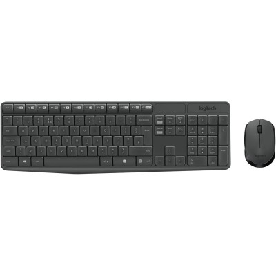 Logitech 920-007913 MK235 Kit Tastiera/Mouse Wireless layout IT Nero