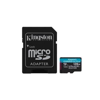 Kingston Scheda microSDXC Canvas Go Plus 170R A2 U3 V30 da 128GB + Adattatore