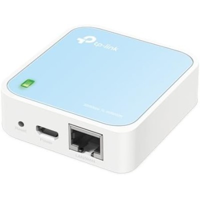 TP-Link TL-WR802N Nano Router Wireless 300Mbps Banda singola Bianco e Azzurro