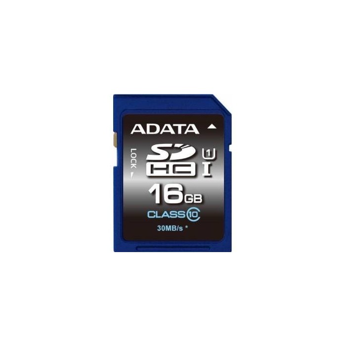 ADATA 16GB SDHC ASDH16GUICL10 Premier 10 30/16 MB/s Classe 10 ADATA 16GB SDHC ASDH16GUICL10 Premier 10 30/16 MB/s Classe 10
