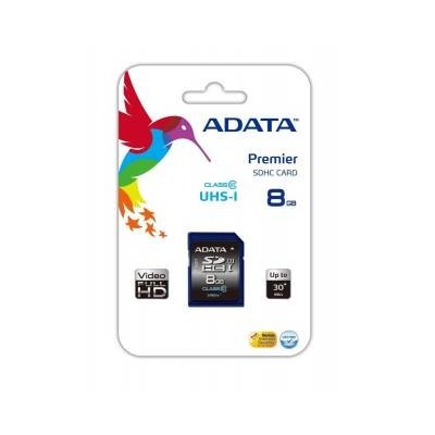 ADATA  8GB SDHC ASDH8GUICL10-R Premier 10 30/10 MB/s Classe 10