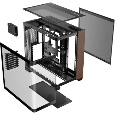 Antec C8 Curve Wood Case Full Tower No-Power E-ATX/ATX/mATX/mini-ITX Nero