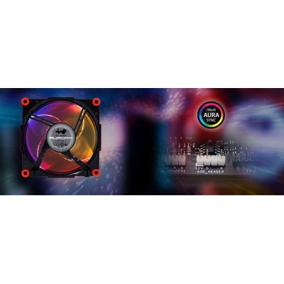 In Win Aurora 3 Pack Ventole RGB 120mm + Controller Nero/Bianco