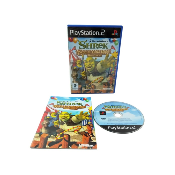 Gioco Sony Playstation PS2 - Shrek Tutti al Luna Park Mini-Giochi Gioco Sony Playstation PS2 - Shrek Tutti al Luna Park Mini-Giochi