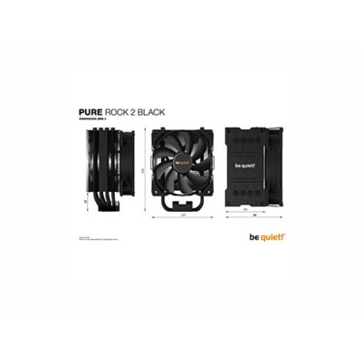 Be Quit! Dissipatore Cpu Pure Rock 2 - Black, Single 120MM Pwm Fan