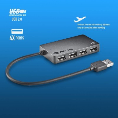 NGS IHUB4 TINY - Hub USB 2.0 con 4 Porte  "Plug and Play"