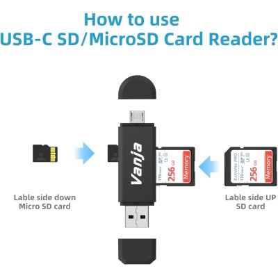 Lettore di Schede SD USB/Micro-USB Card Reader