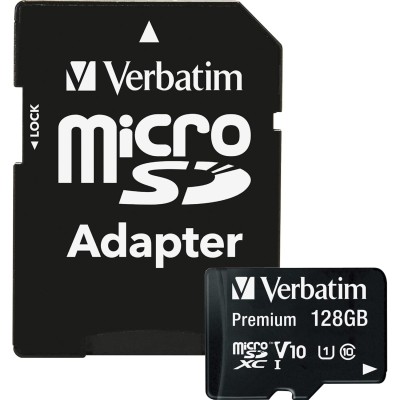 Verbatim - Flash Card MicroSDXC, 128GB, Class 10/U1, Nero