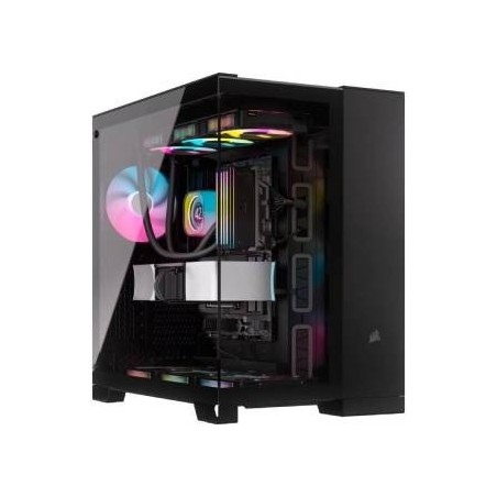 Corsair ICUE LINK 6500X RGB Black Middle Tower Vetro Temperato No-Power minITX/mATX/ATX