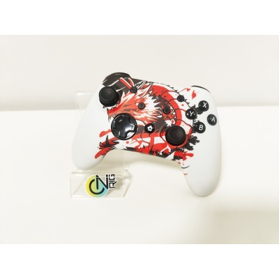 Controller compatibile Nintendo Switch - Bianco con tema drago