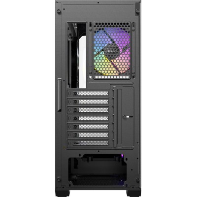 Case mid tower Antec C3 ARGB nero con design panoramico a doppia camera, pannelli in vetro e ventole ARGB preinstallate.