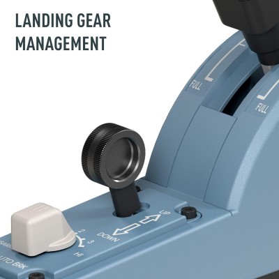 Modulo di espansione Thrustmaster TCA Quadrant Add-On Airbus Edition con leve per flap e aerofreni.
