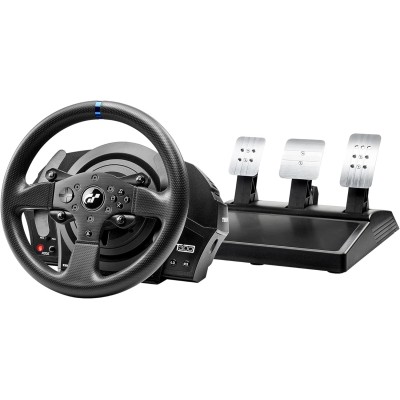 Volante e pedaliera da sim racing Thrustmaster T300 RS GT Edition per PC e PlayStation.