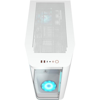 Case PC gaming Mid Tower COUGAR FV270 in colorazione bianca con illuminazione RGB.