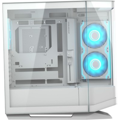 Case PC gaming Mid Tower COUGAR FV270 in colorazione bianca con illuminazione RGB.