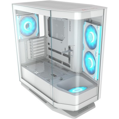 Case PC gaming Mid Tower COUGAR FV270 in colorazione bianca con illuminazione RGB.