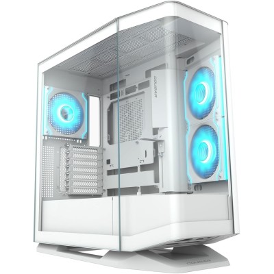 Case PC gaming Mid Tower COUGAR FV270 in colorazione bianca con illuminazione RGB.