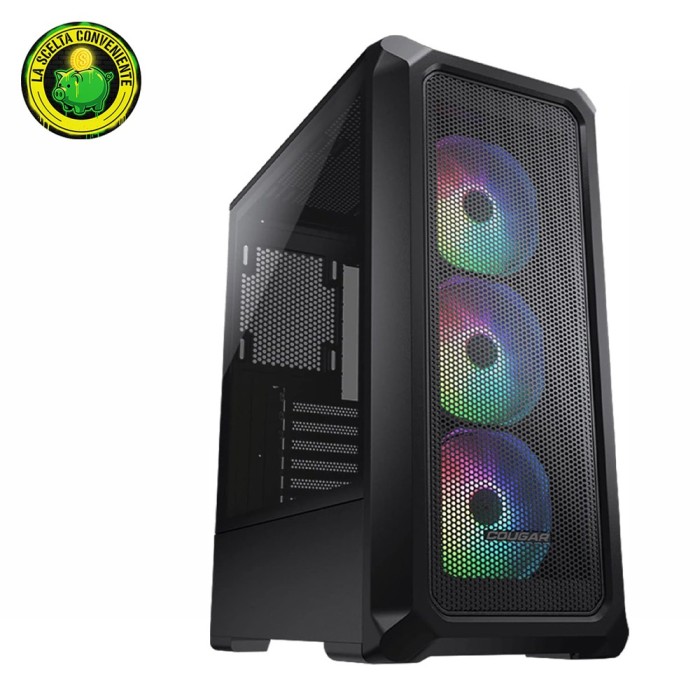 Cougar Archon 2 Mesh RGB Middle Tower No-Power Vetro Temperato minITX/mATX/ATX Nero