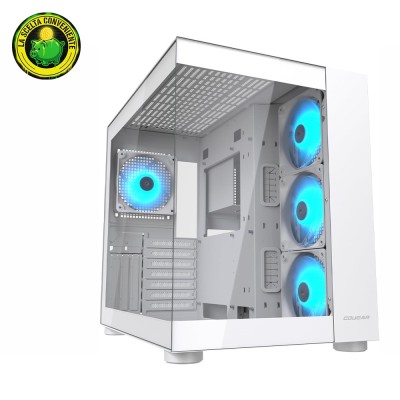 COUGAR FV150 White RGB Case Midi Tower Vetro Temprato No-Power ATX/mATX/Mini-ITX