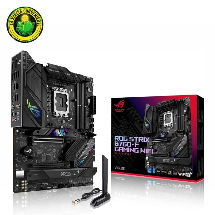 Scheda madre ATX da gaming Asus ROG Strix B760-F Wi-Fi per socket Intel LGA 1700