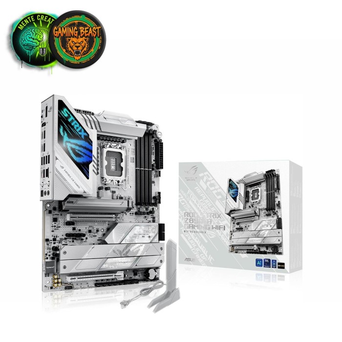 Scheda madre ATX bianca Asus ROG Strix Z890-A Gaming WIFI per socket Intel LGA 1851