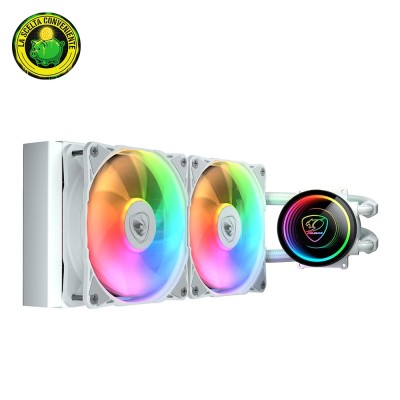 Dissipatore a liquido AIO per CPU Cougar Poseidon Elite 240 ARGB in colorazione bianca