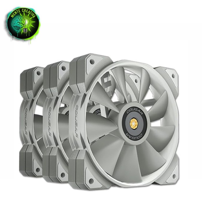 Kit da tre ventole per PC da 120mm COUGAR MHP 120 in colorazione bianca.