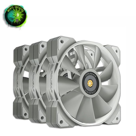Kit da tre ventole per PC da 120mm COUGAR MHP 120 in colorazione bianca.