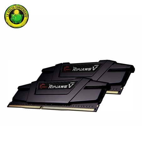 Kit di memoria RAM da 16GB (2x8GB) G.Skill Ripjaws V DDR4 a 3600MHz CL18 nero.