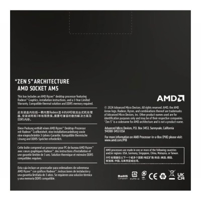 Processore CPU AMD Ryzen 9 9900X a 12 core per socket AM5.