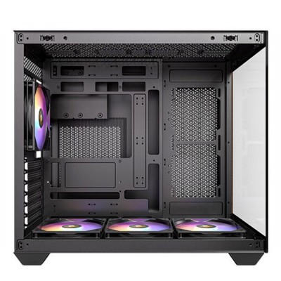 Case PC Mid Tower Antec CX800 con inserti in legno e pannello in vetro panoramico.