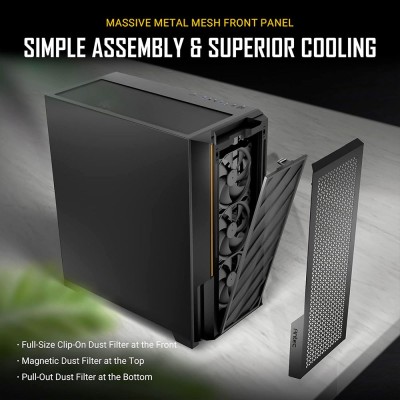 Case PC Mid Tower Antec P20CE ad alto flusso d'aria con pannello frontale in metallo traforato.