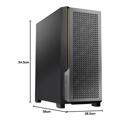 Case PC Mid Tower Antec P20CE ad alto flusso d'aria con pannello frontale in metallo traforato.