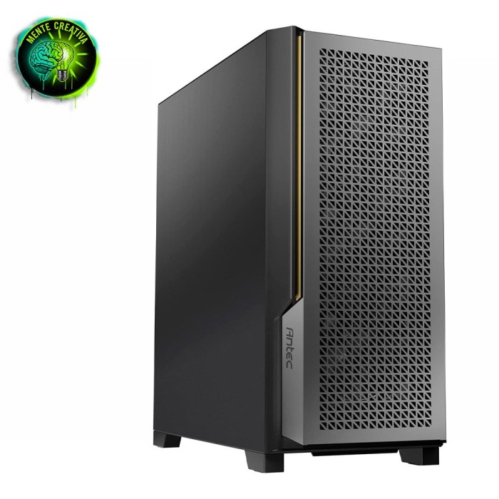Case PC Mid Tower Antec P20CE ad alto flusso d'aria con pannello frontale in metallo traforato.