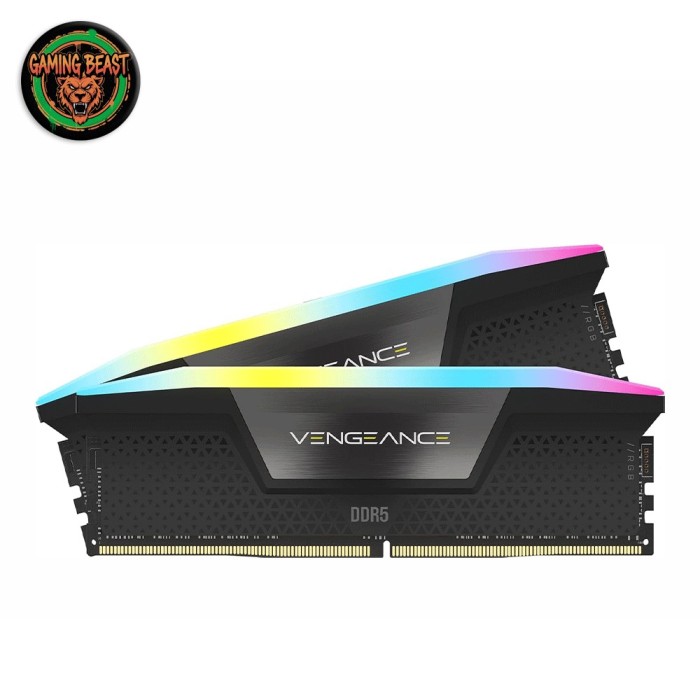 Kit di memoria RAM da 32GB (2x16GB) Corsair Vengeance RGB DDR5 a 6000MHz CL30.