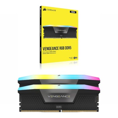 Kit di memoria RAM da 32GB (2x16GB) Corsair Vengeance RGB DDR5 a 6000MHz CL30.