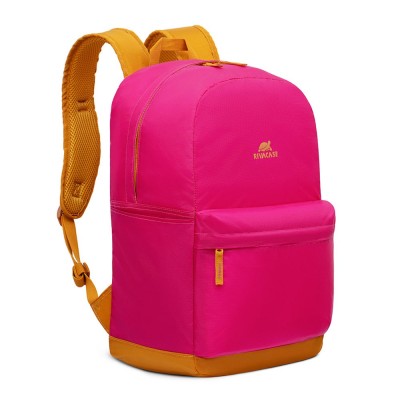 Zaino per notebook da 15.6 pollici Rivacase 5561 in colorazione rosa e gialla.