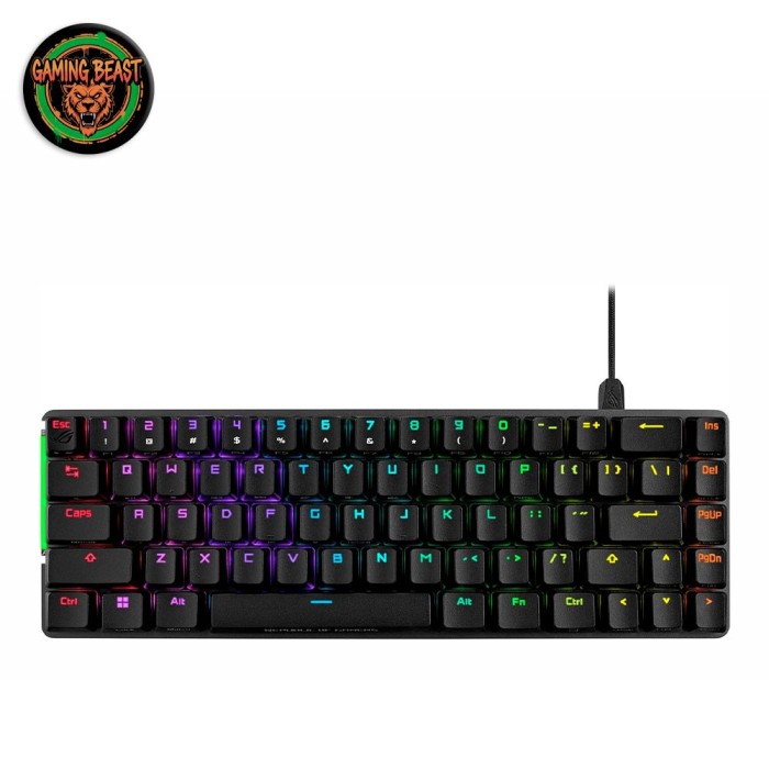 Tastiera da gaming meccanica 65% Asus ROG Falchion Ace in colore nero.