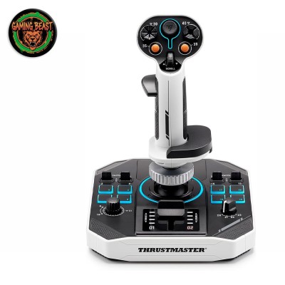 Joystick flightstick Thrustmaster Sol-R 1 per PC con illuminazione RGB e design ambidestro.