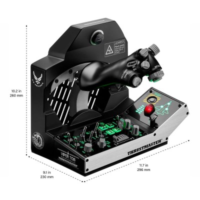 Manetta (throttle) Thrustmaster Viper TQS, replica F-16, per simulatori di volo su PC.